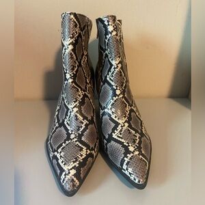 Circus by Sam Edelman Snakeskin Look Ankle Booties